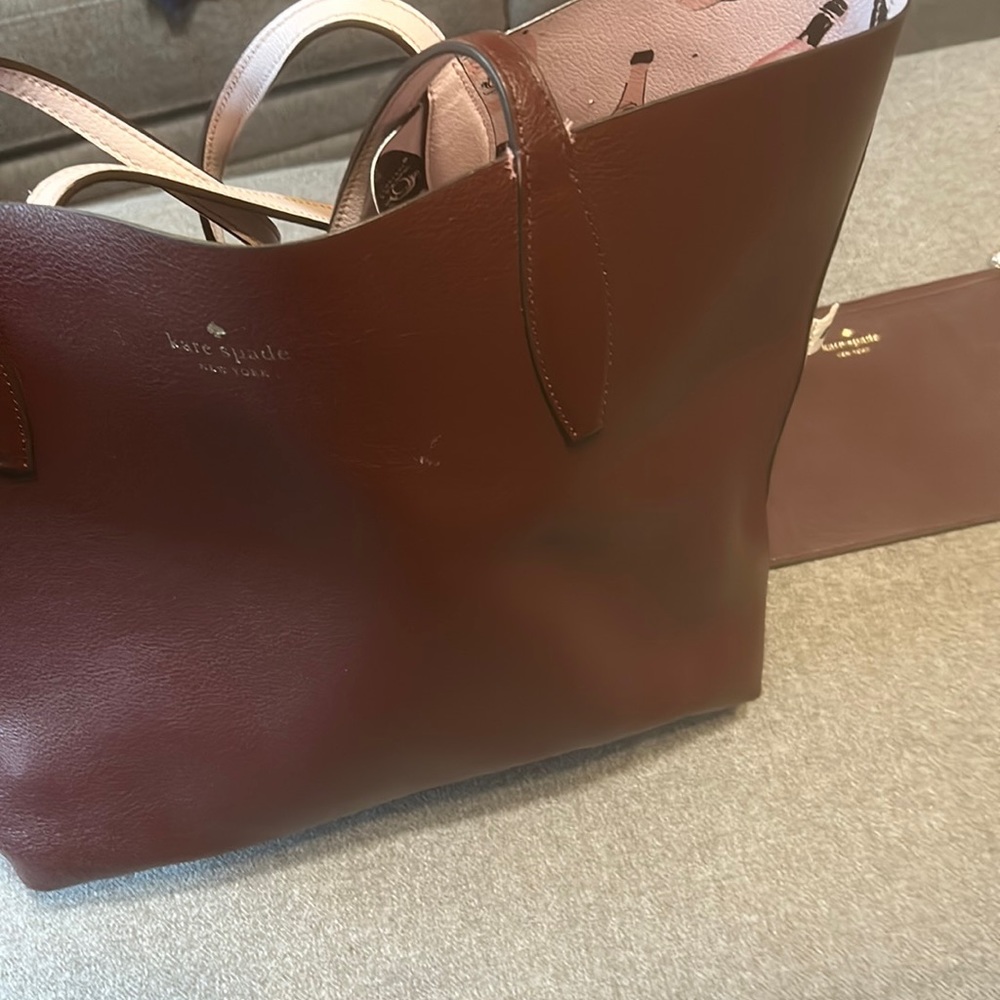 Large tote bag and matching wallet